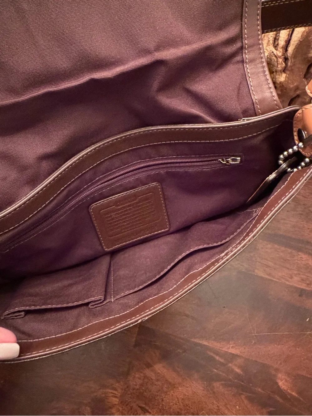 Coach Soho leather flap saddle bag